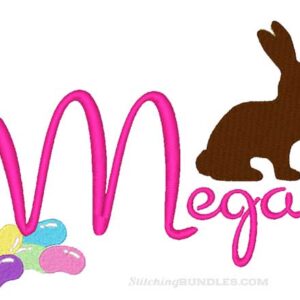 Easter embroidery chocolate bunny 2