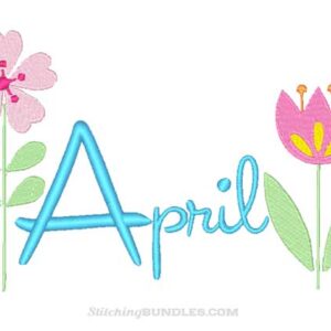 Easter embroidery tulip 2