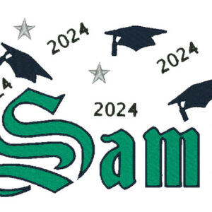 graduate cap 2024 embroidery