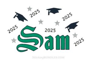 Graduation 2025 Embroidery design