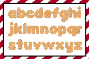 Gingerbread Embroidery Font