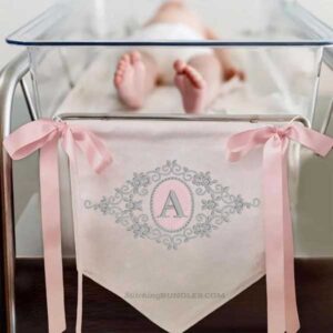 Floral Frames Monogram Embroidery Font baby