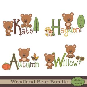Woodland Bear Embroidery