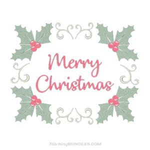 Christmas Holly Frame