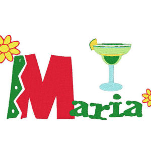 Cinco De Mayo Embroidery Magarita