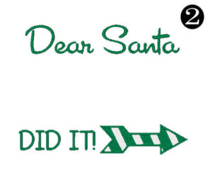 Dear Santa machine Embroidery