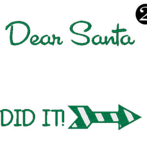 Dear Santa machine Embroidery