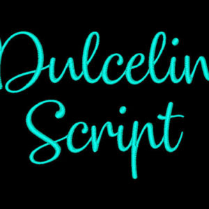 Dulcelin Script Font machine embroidery