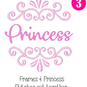 Font Frame Embroidery princess