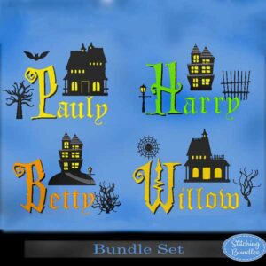 Haunted House Embroidery
