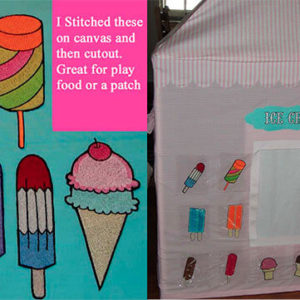Ice Cream Embroidery food patch