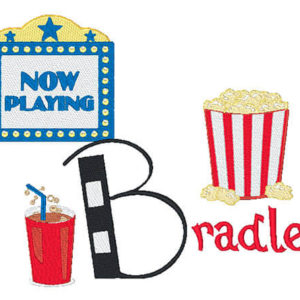 Film Movie machine Embroidery design set