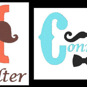 Mustache Embroidery Designs