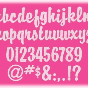 Pink Christmas Embroidery font