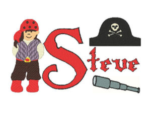 Pirate Embroidery Design