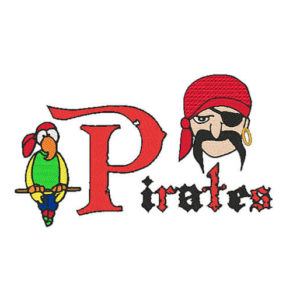 Pirate Embroidery Parrot