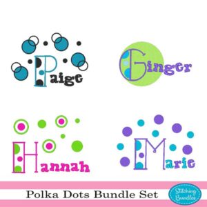 Retro Polka Dots Embroidery