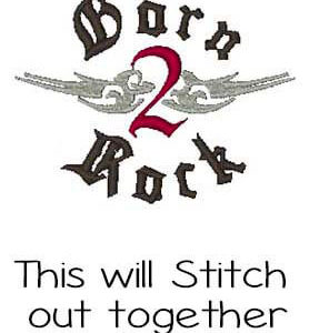 Rock Star machine Embroidery Born to rock