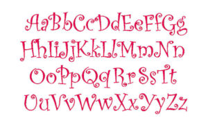 Valentine Heart Embroidery Font