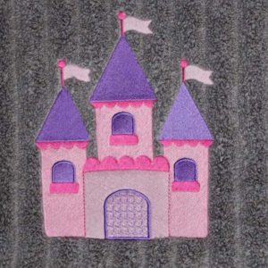 princess castle embroidery