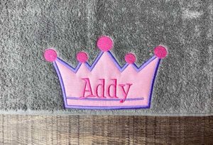 princess crown embroidery