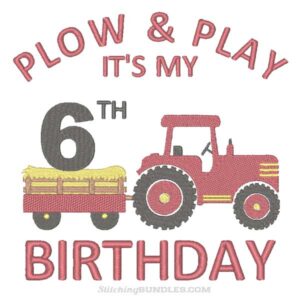 Plow Tractor Birthday