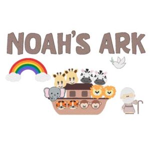 noahs ark machine embroidery set