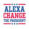 Alexa Change President Embroidery