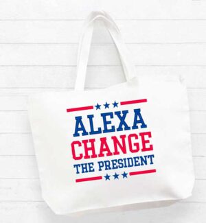 Alexa Change President Embroidery bag