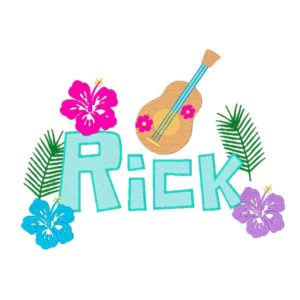 hawaiian tiki embroidery ukulele