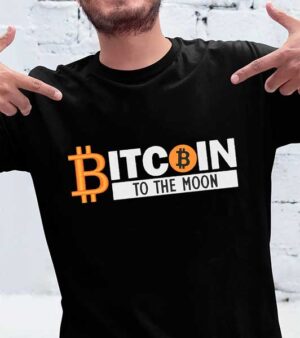Bitcoin to the moon Embroidery dark