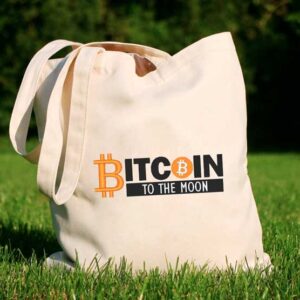 Bitcoin to the moon Embroidery bag