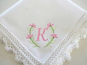 Chain Stitch Embroidery napkin