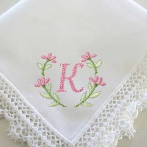 Chain Stitch Embroidery napkin