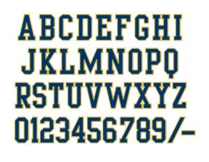 Varsity machine Embroidery Font