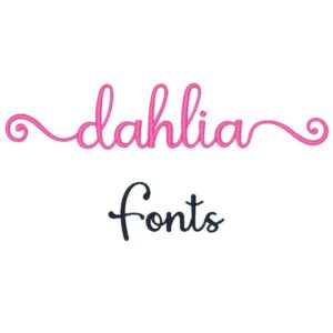 Dahlia Signature Font Embroidery