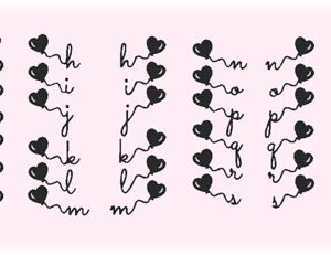 Annie Mae Embroidery Font heart