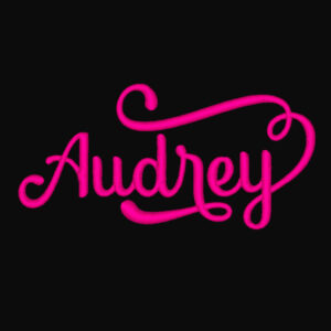 Audrey Script Font Embroidery designs