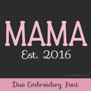 Bread & Butter Embroidery duo Font