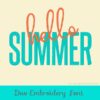 Hello Summer Duo Embroidery Font
