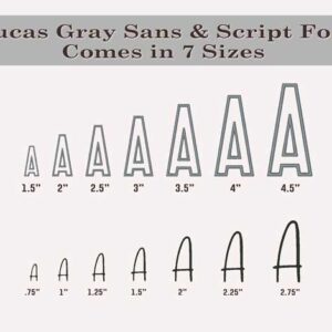 Duo Embroidery Font Lucas Gray sizes