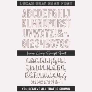 Duo Embroidery Font Lucas Gray everything