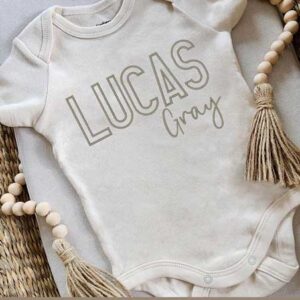 Duo Embroidery Font Lucas Gray baby