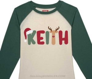 Christmas Embroidery Font personalized
