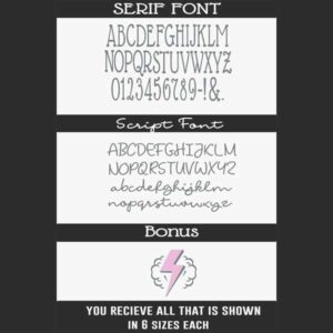 stronger than storm embroidery font bx