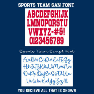 Sports Team Duo Embroidery Font everything