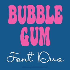 Bubble Gum Duo Font Embroidery