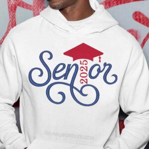 Senior 2025 Embroidery sweatshirt