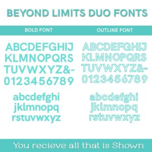 Beyond Limits Duo Embroidery Font