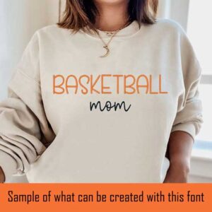 Perfectly Imperfect Duo Font Embroidery basketball